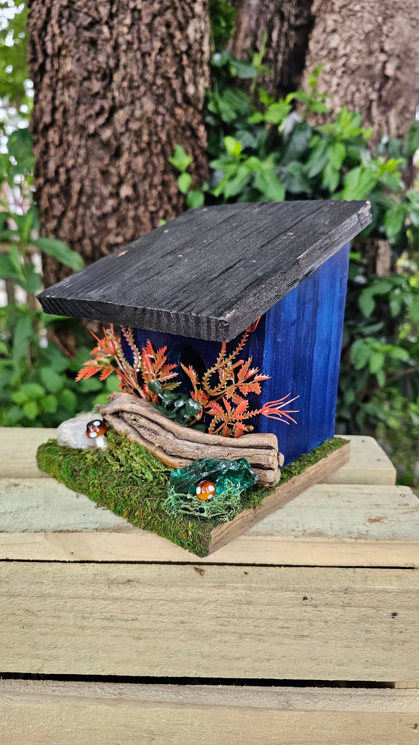 Hummingbird Home Driftwood and Glass
