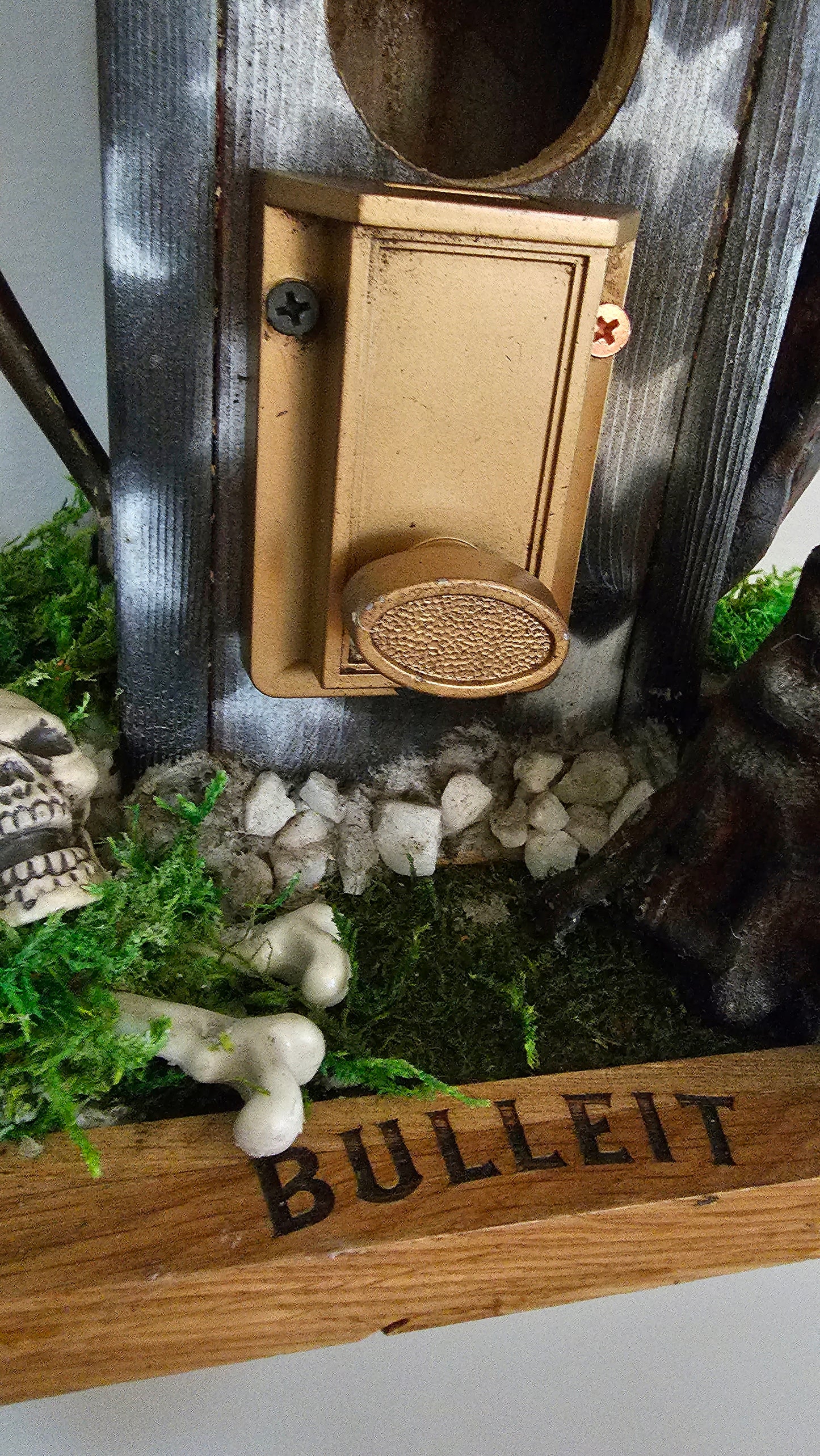 Birdhouse Rustic Handmade RW&B Bulleit deadbolt  #304