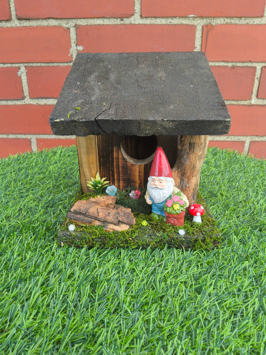 Hummingbird Home Gnome Flower Garden